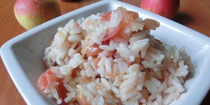 rýže s jablkem pro dietu